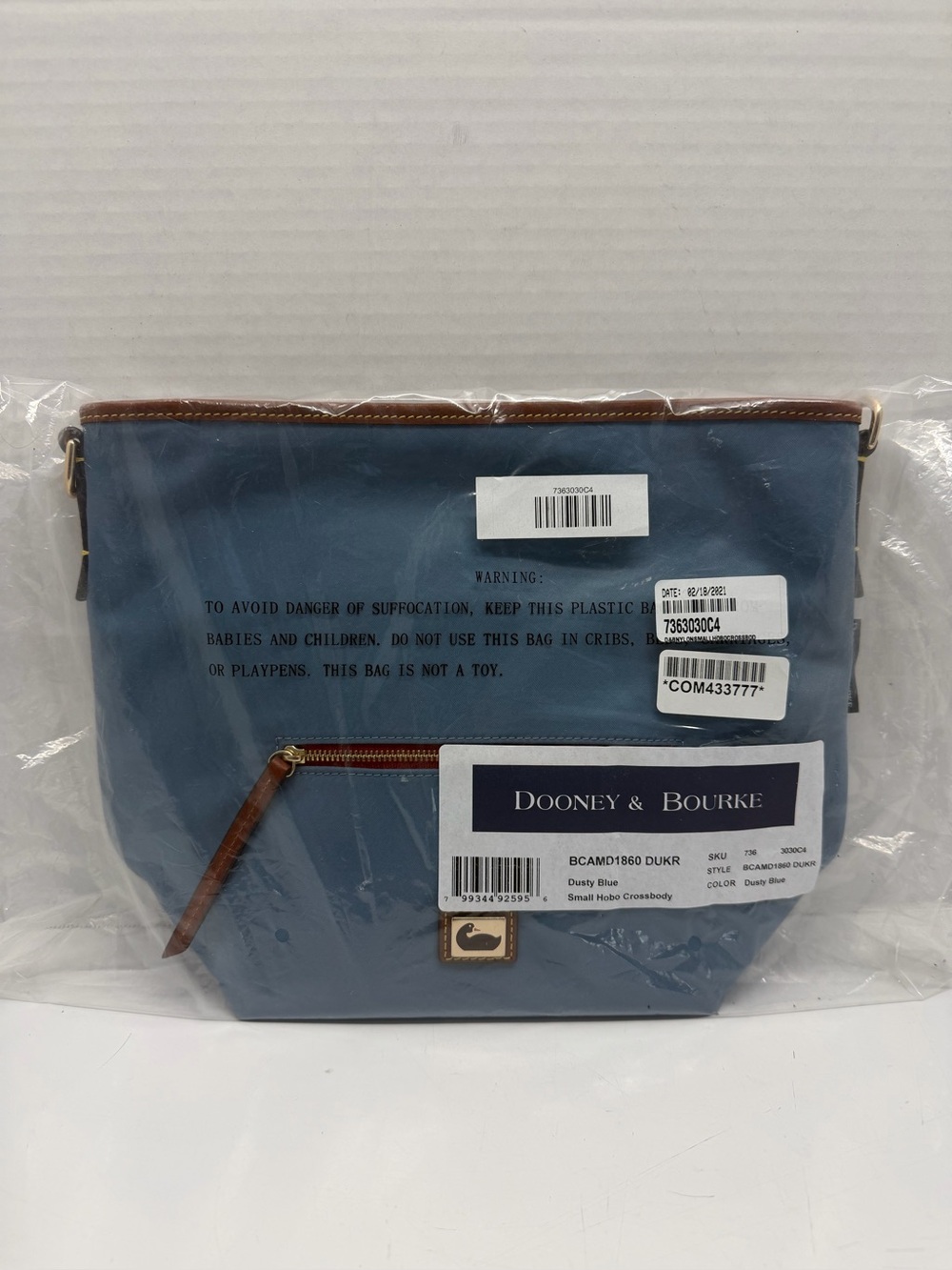Dooney & Bourke Wayfarer Small Nylon Hobo Crossbody with Leather Trim